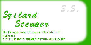szilard stemper business card